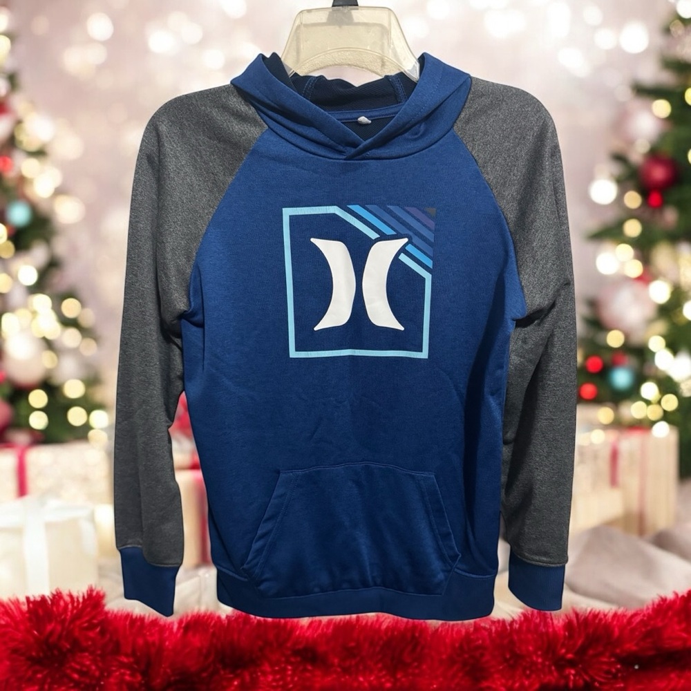Hurley Boys Blue and Gray Hoodie
